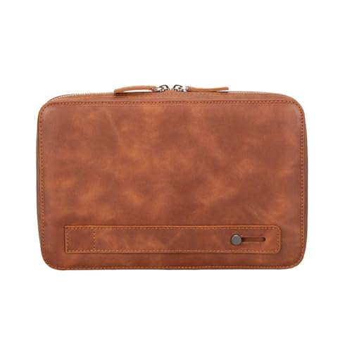 Medicine Handmade Leather Cable Organizer Bag (Tiguan Tan)