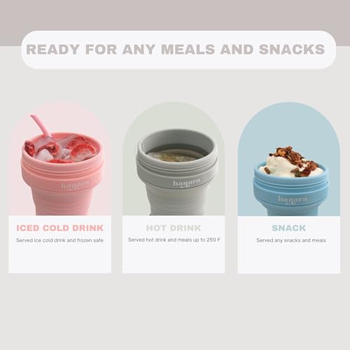 Collapsible Cup with Reusable Straw (Pink)