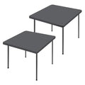 2 Pack Square Spandex Fitted Table Cloth (Dark Grey / 34" x 34" (Square))