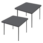 2 Pack Square Spandex Fitted Table Cloth (Dark Grey / 34" x 34" (Square))