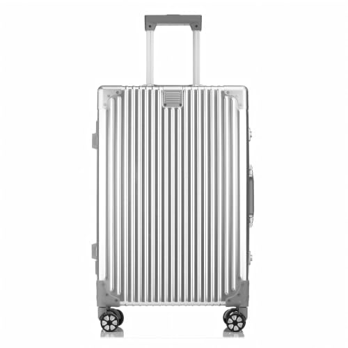 All Aluminum Zipperless Suitcase (Aluminum Silver / Carry on 20inch)