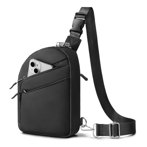 Anti Theft Crossbody Travel Bag for Women Men (1-black)