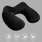 Inflatable Travel Pillow (Premium Black)