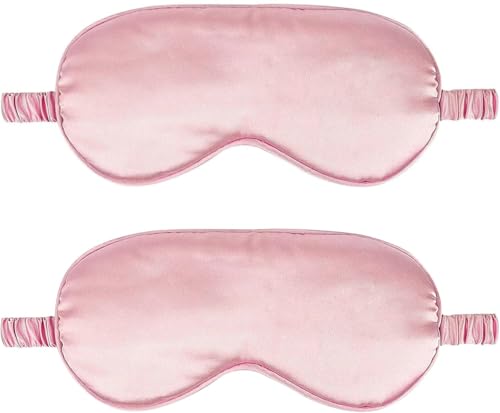 2 Pack Silk Sleep Masks (Pink+pink)