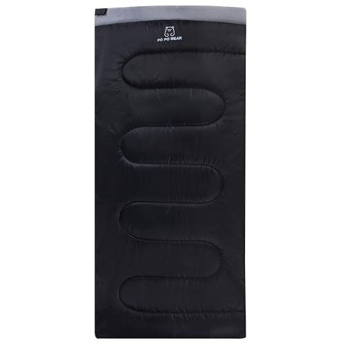 40 Degree Sleeping Bag for Adults (40F-84" x 40" Right Zip / Black Gray)