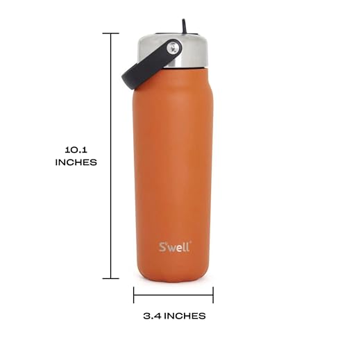 Recycled Stainless Steel Explorer with Flip Straw Lid (Carnelian / 23.7 Ounces)