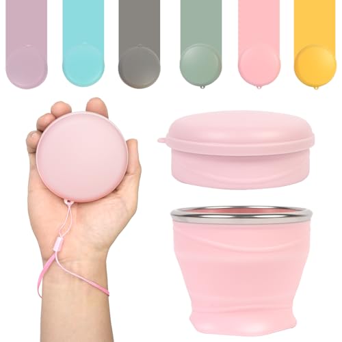 Collapsible Cup with Lid (Sakura Pink)