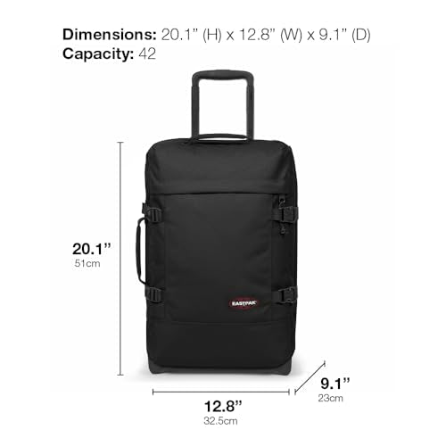 Tranverz S 42L Large Wheeled Luggage with Dual Compartments (42 Liter Carry On / Black Denim)