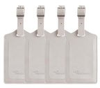 8 Pack Leather Luggage Tags for Suitcases Travel Tag (Light Grey)