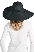 Women's Wide Brim Poolside Hat (One Size / Black Convertible Roll W/ Snap)