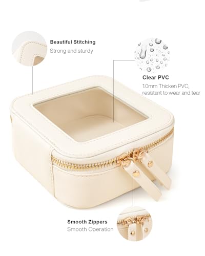 Travel Clear Makeup Bag Set (Mini Beige)