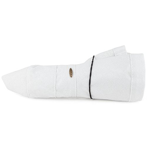 Women's Cotton Hat with Inner Drawstring and Upf 50+ Rating (One Size / White)
