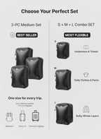 Vacuum Bags for Travel with Wireless Pump
