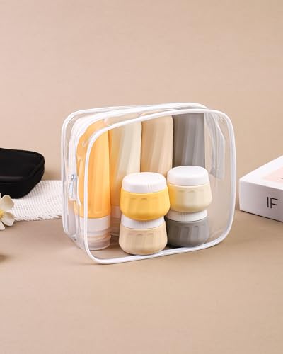 Travel Size Toiletries 8 Pack (3oz bottle 1oz jar / Golden wheat field)