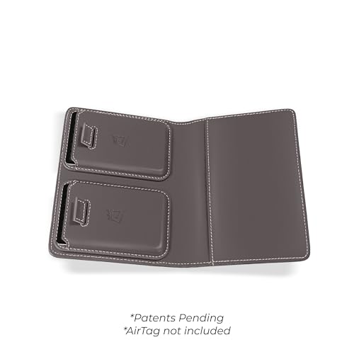 Passport Wallet with Holder for AirTag (Slate)