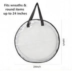 4 Pack Clear Christmas Wreath Storage Bags 24 Inch (CClear / 4 Pack)