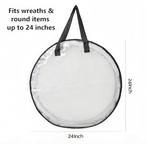 4 Pack Clear Christmas Wreath Storage Bags 24 Inch (CClear / 4 Pack)