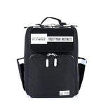 15L Slim Gym Backpack 1000D Travel EDC (Black With White Accents)