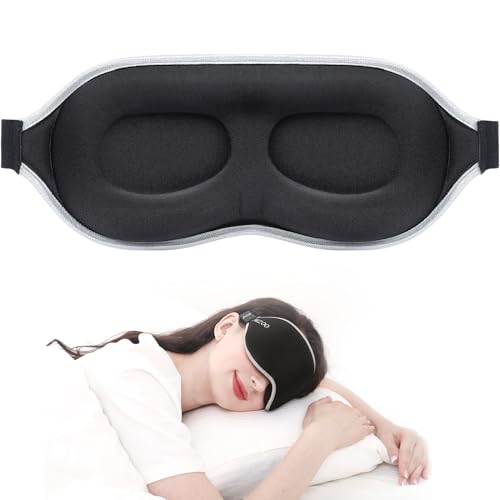 Luxury Sleep Mask (N-black (Silver Edge))