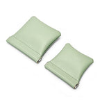 Green PU Leather Jewelry Travel Pouch Multi (Green / 4.21"x4.33")