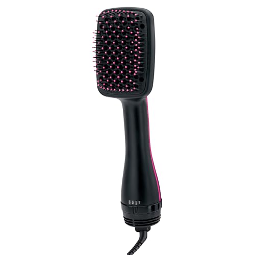 One Step Straightening Brush Hair Dryer and Styler (1 Count (Pack of 1) / Black)