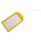 Bulk 50 Pack Premium Rigid Airline Luggage Tag Holders with 6" Worm Loops (50 Pack / Yellow)