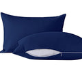 Toddler Pillows with Pillowcases Set (Navy Blue (Microfiber) / 13x18 Inch (Pack of 2))