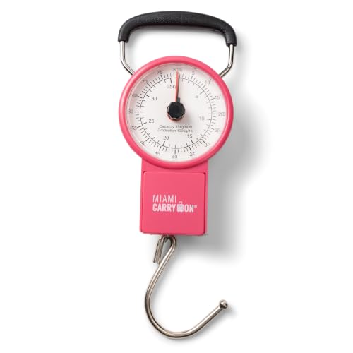 Mechanical Luggage Scale with Tape Measure (Pink)