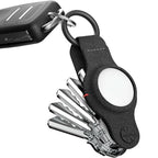 KeySmart Air AirTag Keychain Key Holder (Vegan Leather (2 Pack))