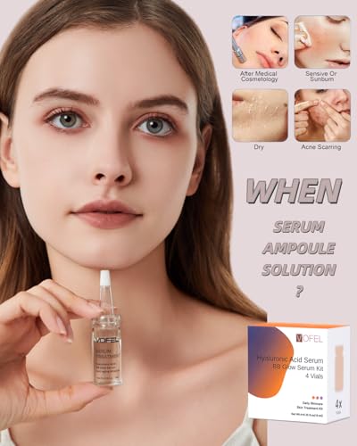 Hyaluronic Acid Serum for Microneedling Serum Ampoules for Face Serum 0.35 oz 4 Vials (serum kit)