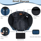 Neoprene Multipurpose Beach Bag Tote with Inner Zipper Pocket (Blue / Large)