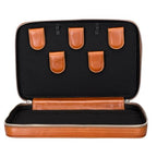 Medicine Handmade Leather Cable Organizer Bag (Tan)