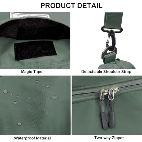 Travel Weekender Bags for Women with Wet Pocket (Olive Green)