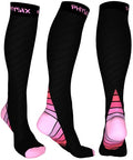 Physix Gear Compression Socks (Black/Pink / Small-Medium)