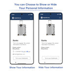 4 Pack Smart QR Code Luggage Tags (Blue)