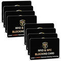 8 Pack RFID Blocking Card for Credit Debit ID Card (Black)