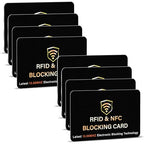 8 Pack RFID Blocking Card for Credit Debit ID Card (Black)