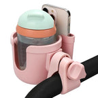 Stroller Cup Holder with Phone Holder (All Light Pink & All Light Pink)