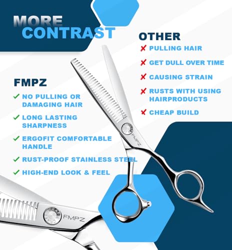 Professional Hair Thinning Shears Hair Cutting Texturizing Teeth Scissors (Thinning Shears / 6 inches)