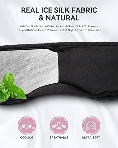 Sleep Headphones Bluetooth 5.4 Sleep Mask with HD Sound (Rose Pink)