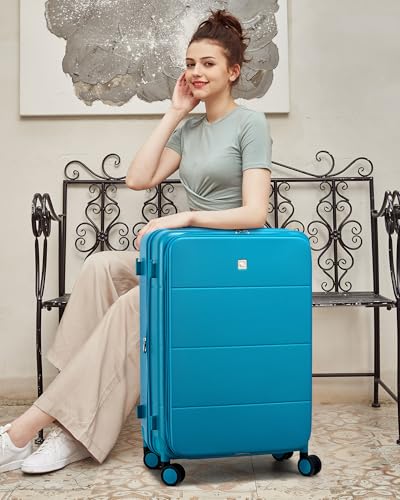 Expandable Medium Checked Luggage (Caribbean Blue / 24 Inch EXT)