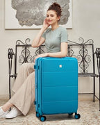 Hardside Expandable Carry On Luggage (Caribbean Blue / 20 Inch EXT)
