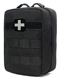 First Aid Kit EMT Medical IFAK Pouch Molle Tactical Med Emergency Bag Black (Black)