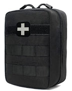 First Aid Kit EMT Medical IFAK Pouch Molle Tactical Med Emergency Bag Black (Black)