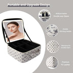 Makeup Bag with Led Mirror (White-1 / with LED mirror)