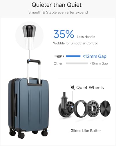 Carry On Front Pocket Suitcase (Blue / 20 Inch (Front Open))