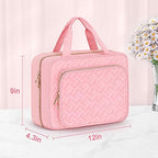 Toiletry Bag for Women (Large / Minimalist / Pink)
