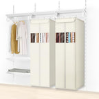 Clear Garment Bags for Hanging Clothes Garment Storage Bags 54 in (Beige / 54"-2 Pack)