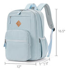 26L Backpack for College (Sky Blue Corduroy / 16.5 Inch)