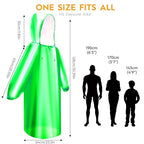 6 & 20 & 50 Pack Disposable Rain Ponchos for Adults (Green / 6 Pack)